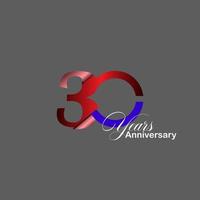 30 Year Anniversary Vector Template Design Illustration