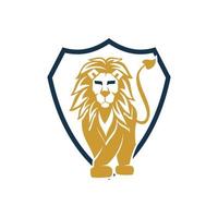 Lion Shield Design Symbol Illustration Template Isolated vector