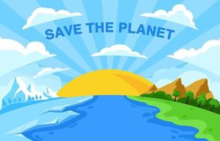 Save The Planet Concept vector