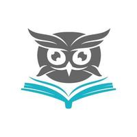 Owl Open Book Design Vector Template Isolated