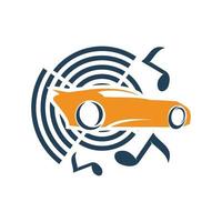 vector de símbolo de icono de conjunto de plantilla de coche de audio