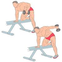 Athletic man working out set vector