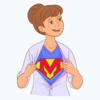 My mom is my real super-heroine vector