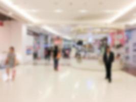 Abstract defocused shopping mall interior for background photo