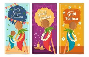 Banners of Gudi Padwa vector