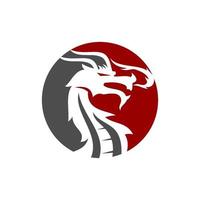 Dragon Circle Design Mascot Template Vector Isolated