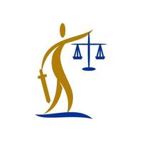 Law Justice Firm People Sword Balance Design icon Isolated vector