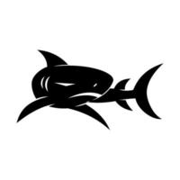 Shark design vector with modern illustration template