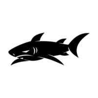 vector de mascota de tiburón aislado plantilla de ilustración moderna