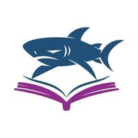 Shark Book design vector isolated  illustration template
