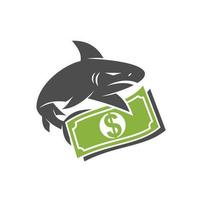 Shark Financial design vector isolated template