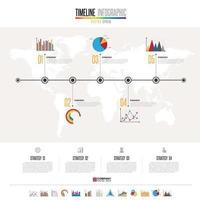 plantilla de diseño de infografías de línea de tiempo vector