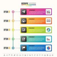 plantilla de diseño de infografías de línea de tiempo vector