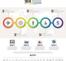 plantilla de diseño de infografías de línea de tiempo vector