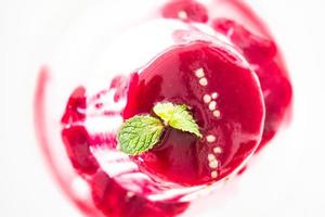 Berry and fruit panna cotta photo