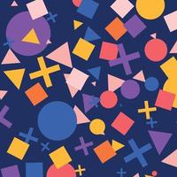 Geometric background with bright colors and dynamic shape compositions vector