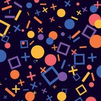 Geometric background with bright colors and dynamic shape compositions vector
