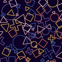 Geometric background with bright colors and dynamic shape compositions vector