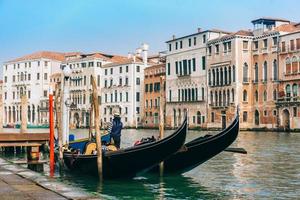 Venice, Italy 2017- Gondola on the Grand canal of Venice photo
