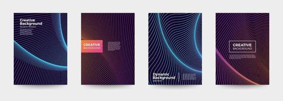 Colorful abstract cover templates vector