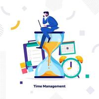 Time management in business vector