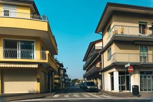 Caorle, Italy 2017- Tourist district of the old provincial town of Caorle in Italy photo