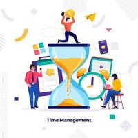 Time management in business vector