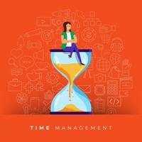 gestión del tiempo en vector de negocios