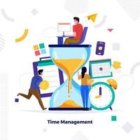 Time management in business vector