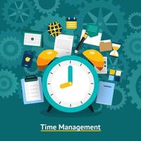 Time management in business vector