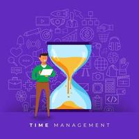 Time management in business vector