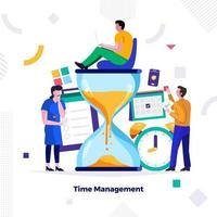 Time management in business vector