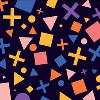 Geometric background with vivid color shapes vector