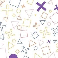 Geometric background with vivid color shapes vector
