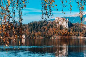 Lake Bled in the Alpine mountains