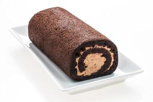 Chocolate roll cake photo