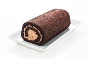 Chocolate roll cake photo