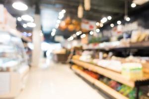 Abstract defocused supermarket interior for background photo