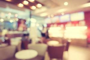 Abstract defocused restaurant and coffee shop interior photo
