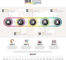 plantilla de diseño de infografías de línea de tiempo vector