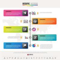 plantilla de diseño de infografías de línea de tiempo vector