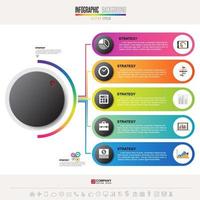 Infographics design template with icons set vector