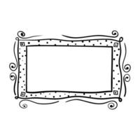 Rectangular Floral Frame vector