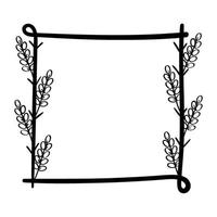 Square Floral Frame vector