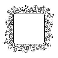 Square Floral Frame vector