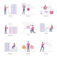 Cyber and Web Hosting vector