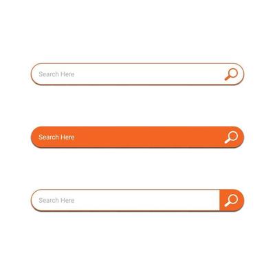 searching bar suitable mobile application template, element design and website. vector illustration isolated on white background