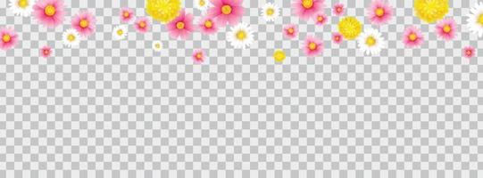 Hello spring flower frame isolated background. Use for cover, template, card design. vector