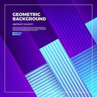 Geometric card with bright colors and dynamic shape compositions vector