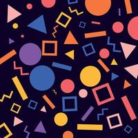 Geometric background with bright colors and dynamic shape compositions vector